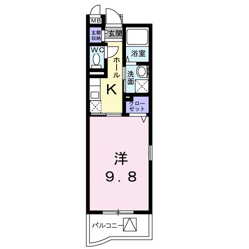 ジェル　メゾン 101号室 間取り