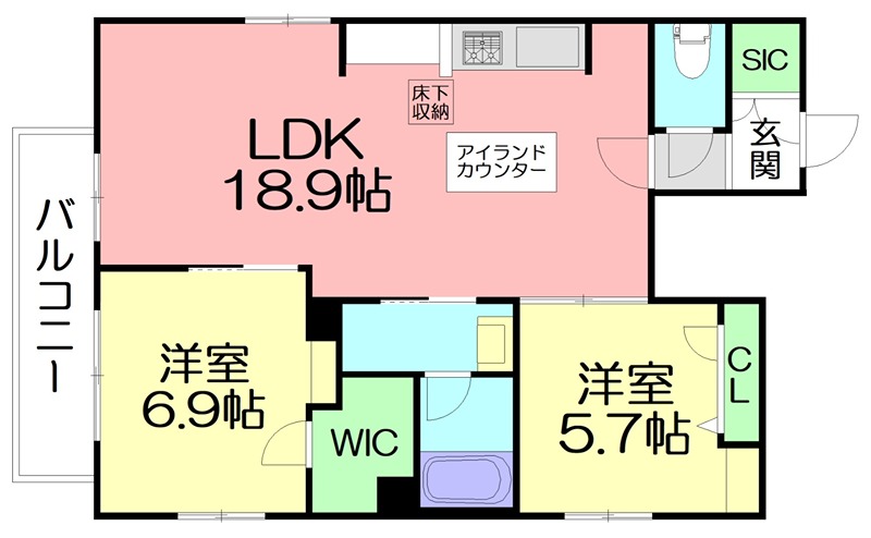 エムズグラン湘南藤沢 102号室 間取り
