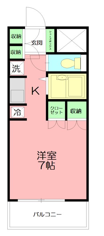 厚木アザレアビル 602号室 間取り
