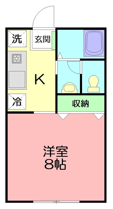 グリーンパーク 101号室 間取り