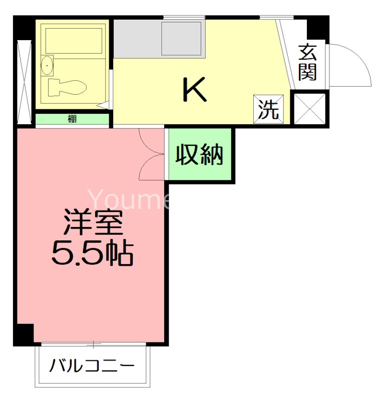 東湘アリエス 401号室 間取り