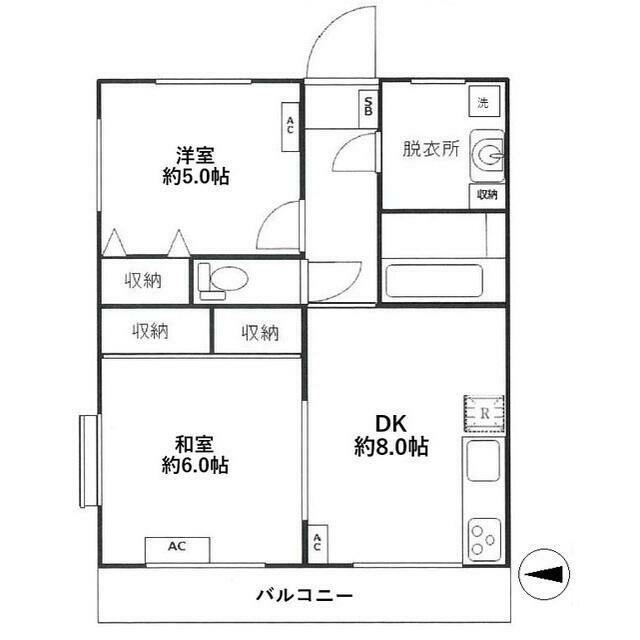 川瀨アパート 201号室 間取り
