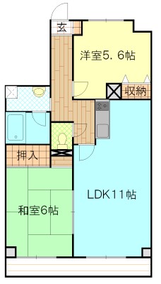 マイメゾン湘南二番館 102号室 間取り