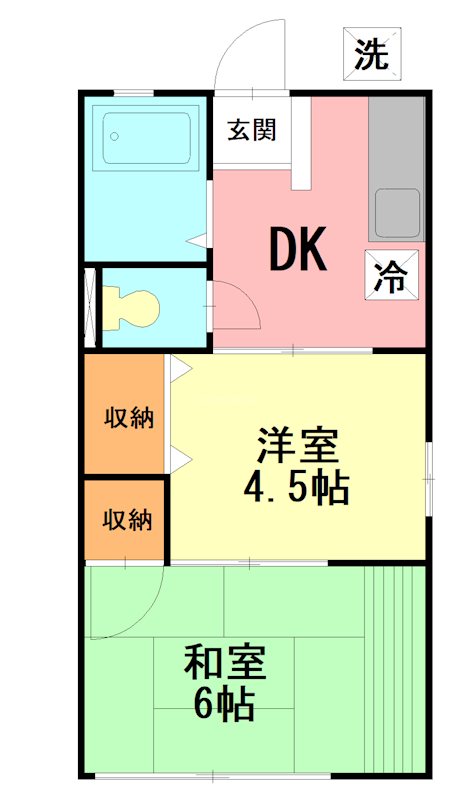 シティハイムカワモト 102号室 間取り