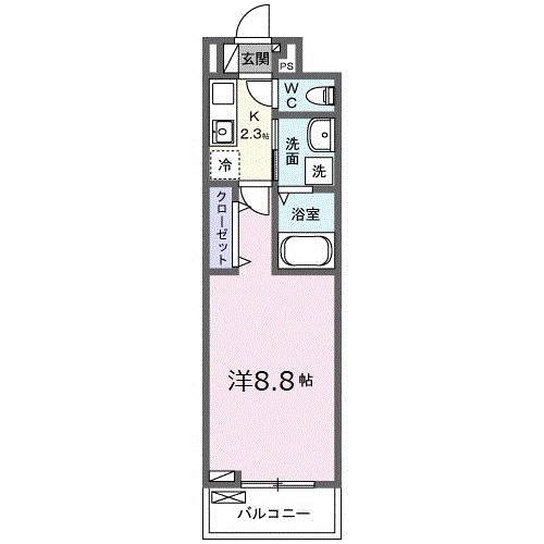 ベルクワルツ大船 303号室 間取り