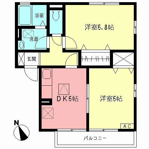 コート・フローラＢ 102号室 間取り