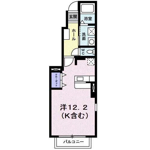 クラール曽比Ⅱ 101号室 間取り