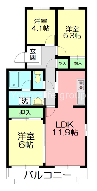 メゾン　ソノベ 405号室 間取り