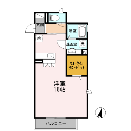 ユーハウス 201号室 間取り