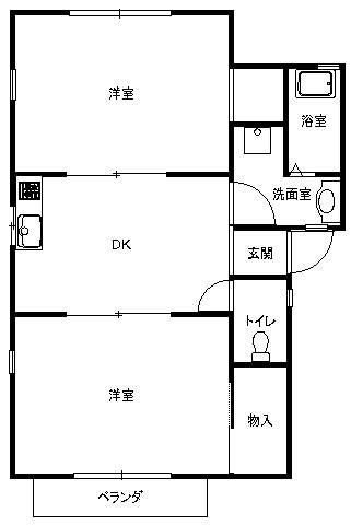 ミルフィオリ 2F号室 間取り