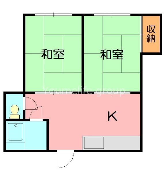 飯塚ハイツ 101号室 間取り