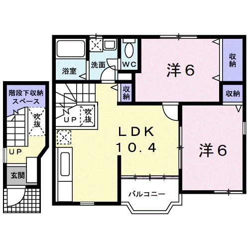 ゼミール 201号室 間取り