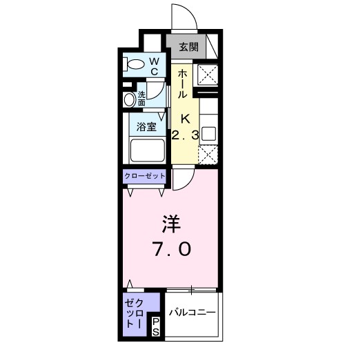 アロッジオ　Ｋ 304号室 間取り