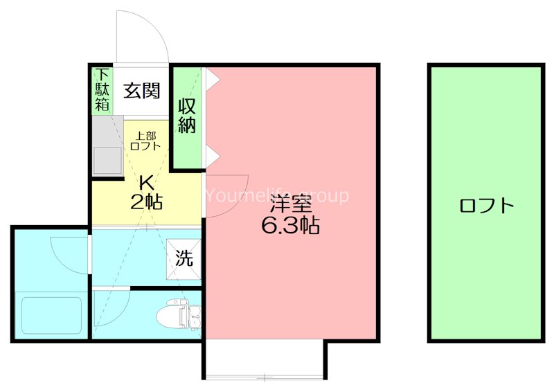 スカイハイツ戸塚 102号室 間取り