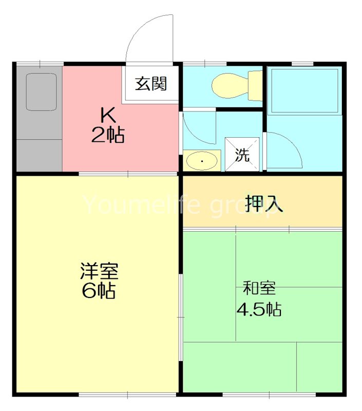 オオバハイツ 203号室 間取り