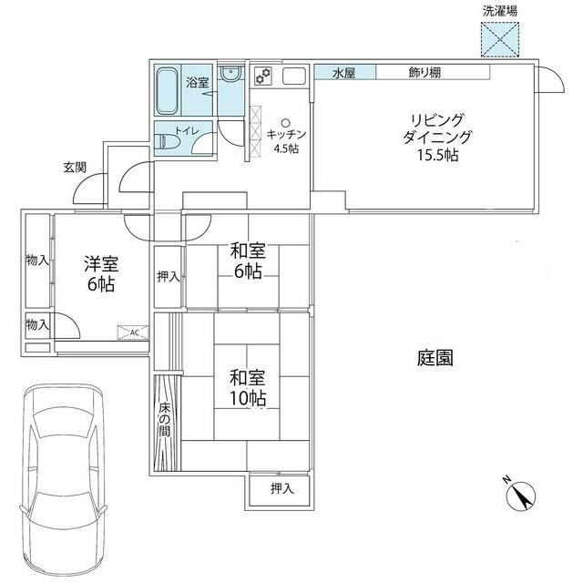 鵠沼大和邸 間取り