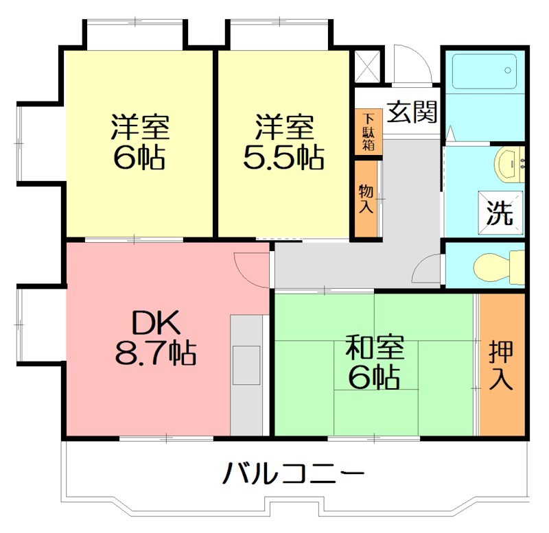 第２サニーハイツ 204号室 間取り