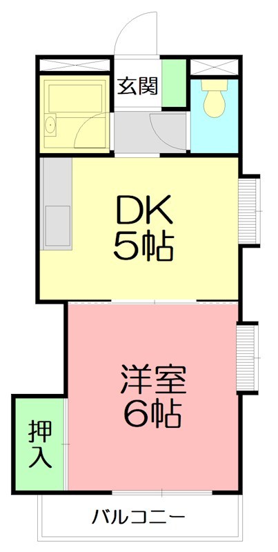 インペリア砥上 3F号室 間取り