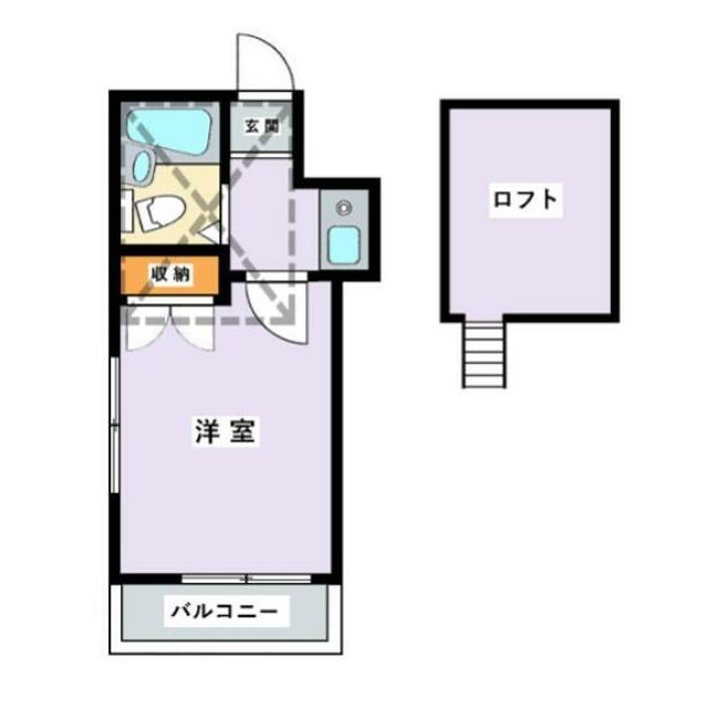 シャミー高倉 205号室 間取り