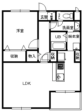 ウエストガーデン 402号室 間取り