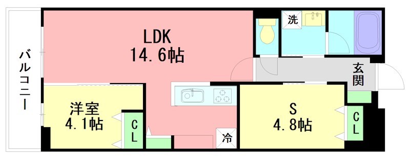 GRAND　RESIDENCE　UCHIYAMA　Ⅳ 406号室 間取り