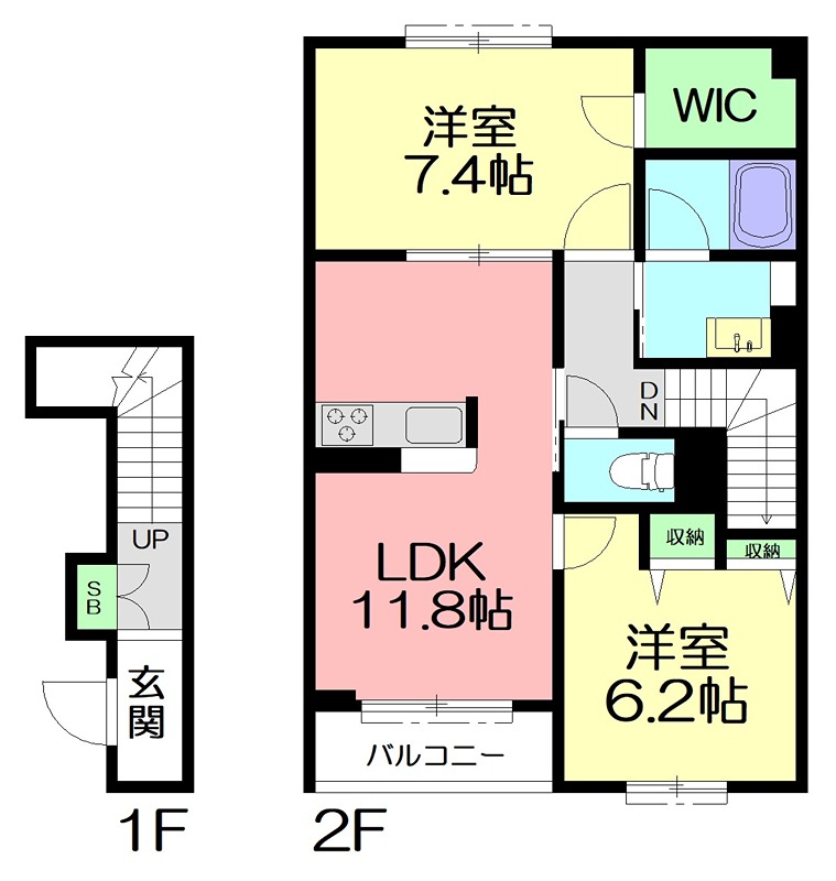 マックス　ステージ 203号室 間取り