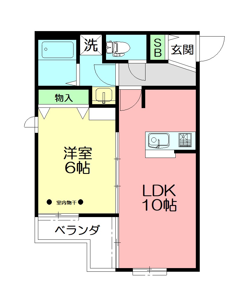 シェリール 201号室 間取り