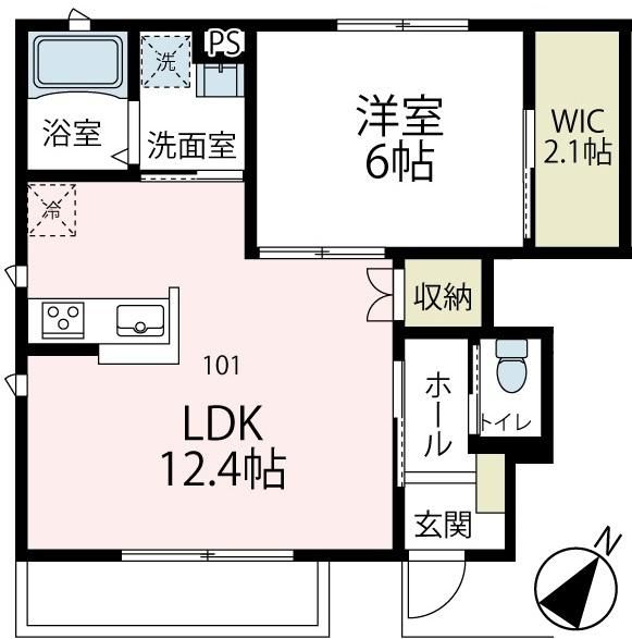 シー　ウィンド　鵠沼 101号室 間取り