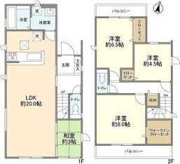 ４１９７平塚市中原８期２棟１号棟 間取り