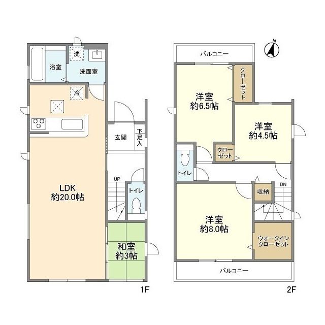 ４１９７平塚市中原８期２棟１号棟 間取り