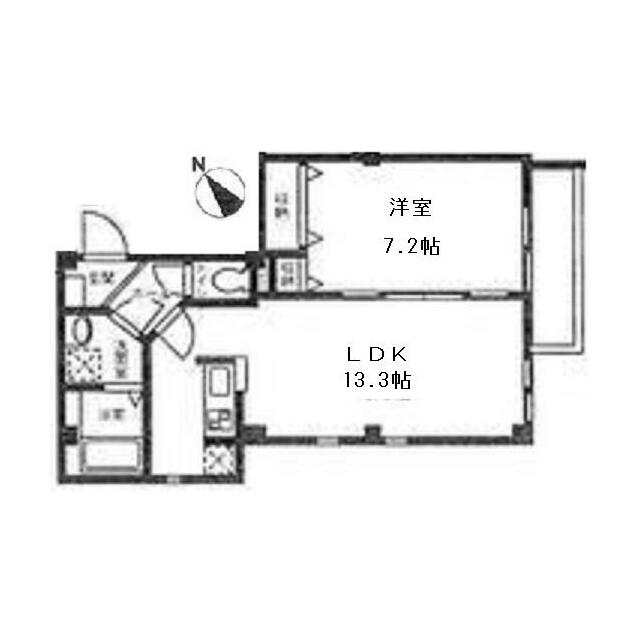 エルカーサ逗子 201号室 間取り