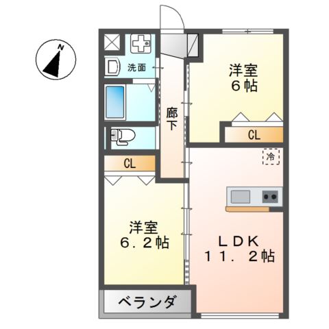 グリシーヌ・峰 間取り
