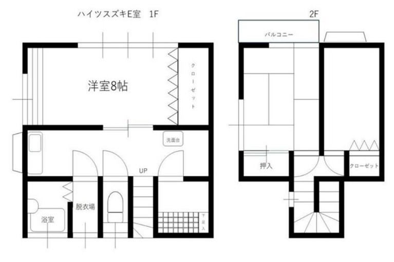 ハイツスズキ E号室 間取り