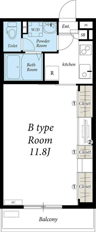 リブリ・FEEL-M湘南Ⅲ 202号室 間取り