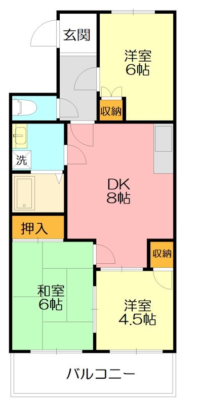 ロイヤルハイツⅡ 301号室 間取り