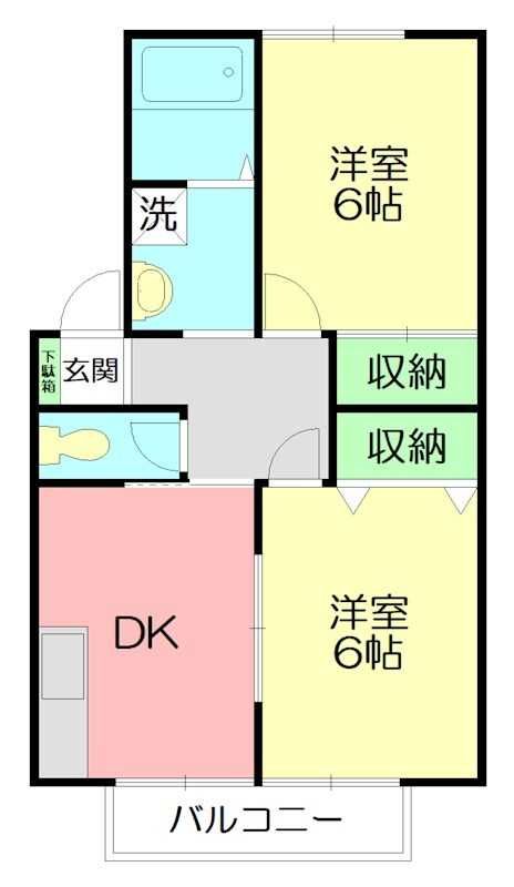 アムールベル 201号室 間取り