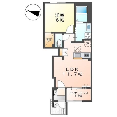 ディモーラ 105号室 間取り