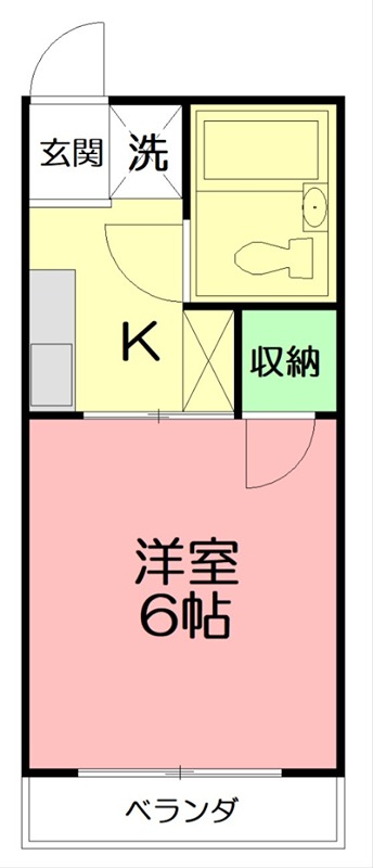 シティハイムエクセルⅤ 203号室 間取り