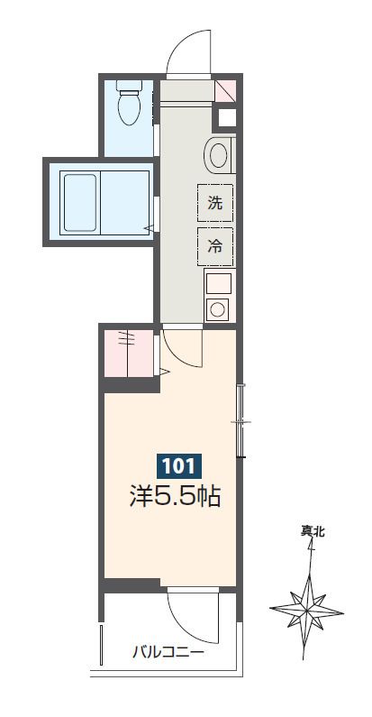 Mercer Hills 伊勢原 101号室 間取り