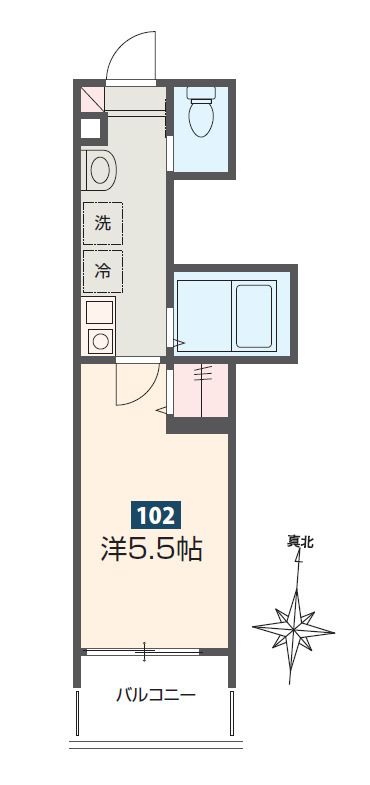 Mercer Hills 伊勢原 102号室 間取り