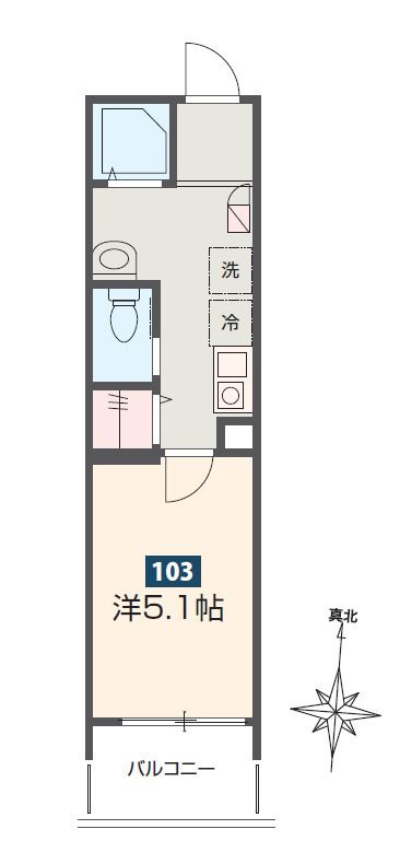Mercer Hills 伊勢原 103号室 間取り