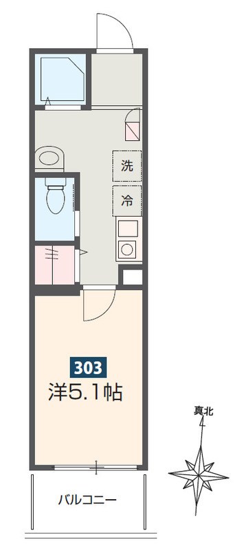 Mercer Hills 伊勢原 303号室 間取り