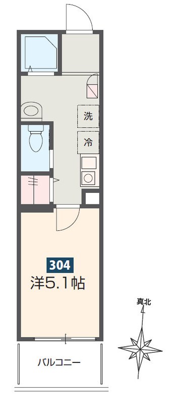 Mercer Hills 伊勢原 304号室 間取り