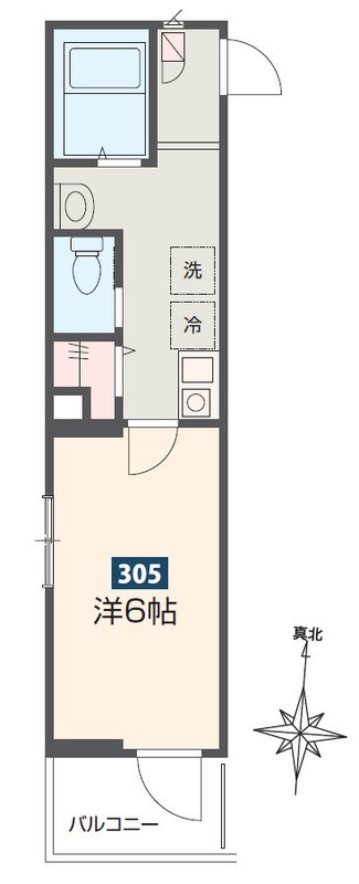 Mercer Hills 伊勢原 305号室 間取り