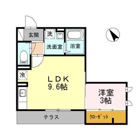 ハイツMEGUMI 101号室 間取り