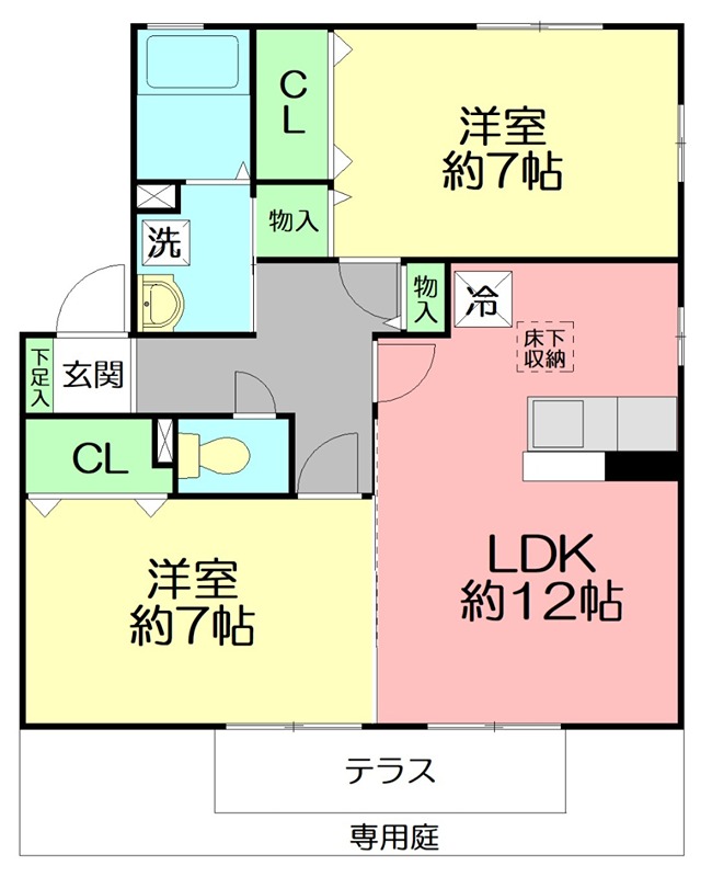 ネムスⅠ 101号室 間取り