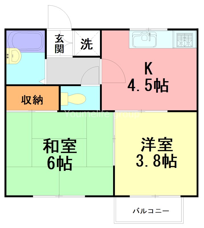 ファミリーコーポ笈川F棟 202号室 間取り