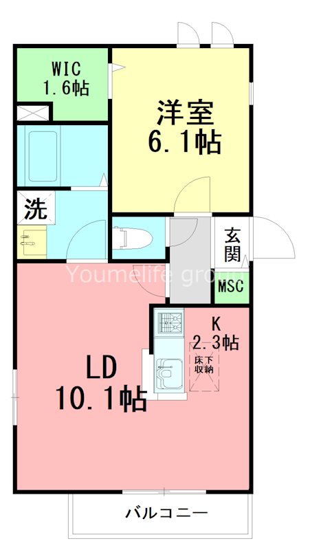 グランツ逗子 101号室 間取り