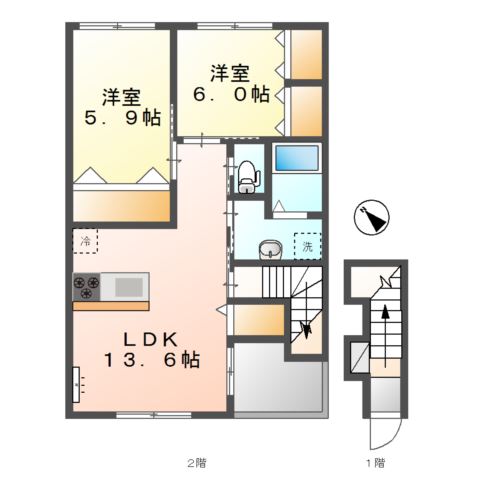 アンジュエールＡ 間取り