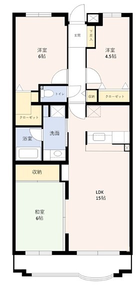 メゾンベール壱番館 101号室 間取り